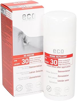 eco cosmetics Sonnenlotion LSF 30 'No Biocide' (bio, vegan, Naturkosmetik) Antimück