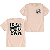 IZYJOY in My Double Digits Era Shirts Girls 10th Birthday T-Shirts 10 Years Old Birthday Party Short Sleeve Summer Tee Tops