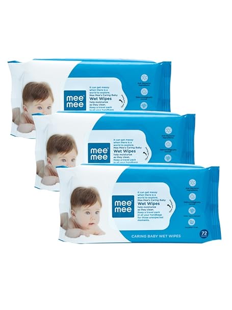 Mee Mee Baby Gentle Wet Wipes ((72 Pcs,Pack of 03), Aloe Vera Wet Wipes)