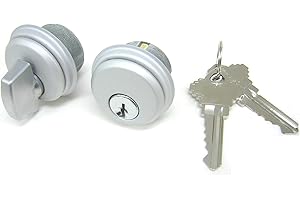 McAvory Storefront Door Commercial Mortise Lock Cylinder & Thumbturn, Adams Rite Style Cam, in Aluminum (1 Set)