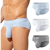 Casey Kevin Men's Underwear Breathable Briefs Lightweight 3D Contour Pouch Super Soft Comfort Tagless Underpants for Men Pack