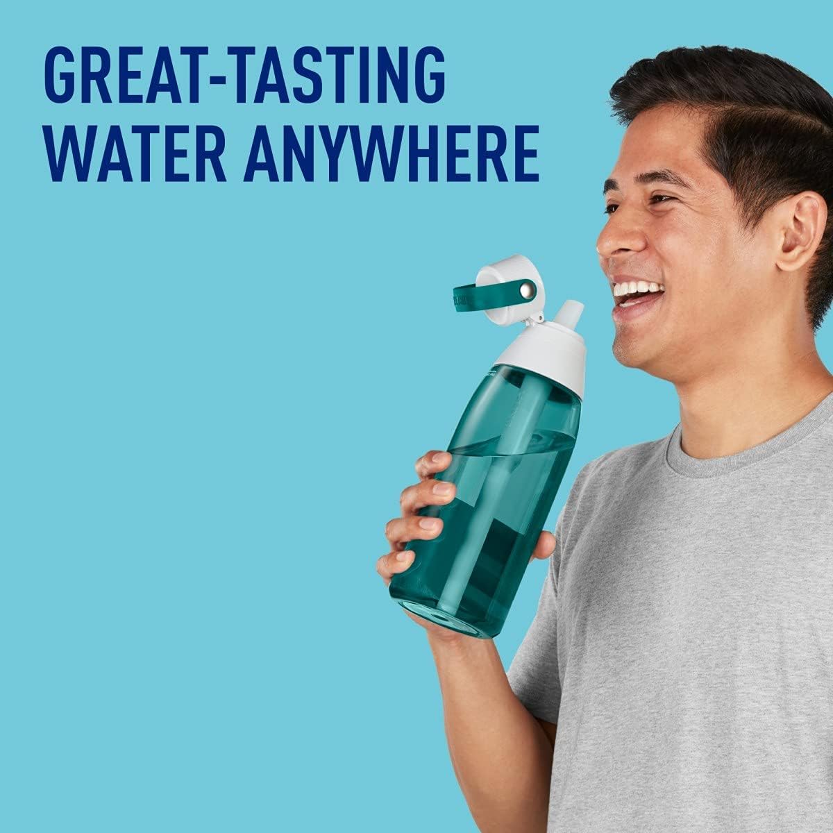 Brita Plastic Water Filter Bottle, 36 oz, Sea Glass: Kitchen & Dining