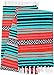 El Paso Designs Peyote Hippie Blanket - Classic Mexican Style Falsa Stripe Pattern in Vivid Colors. Throw, Bed, Tapestry, or Yoga Blanket. Hand Woven Acrylic, 57