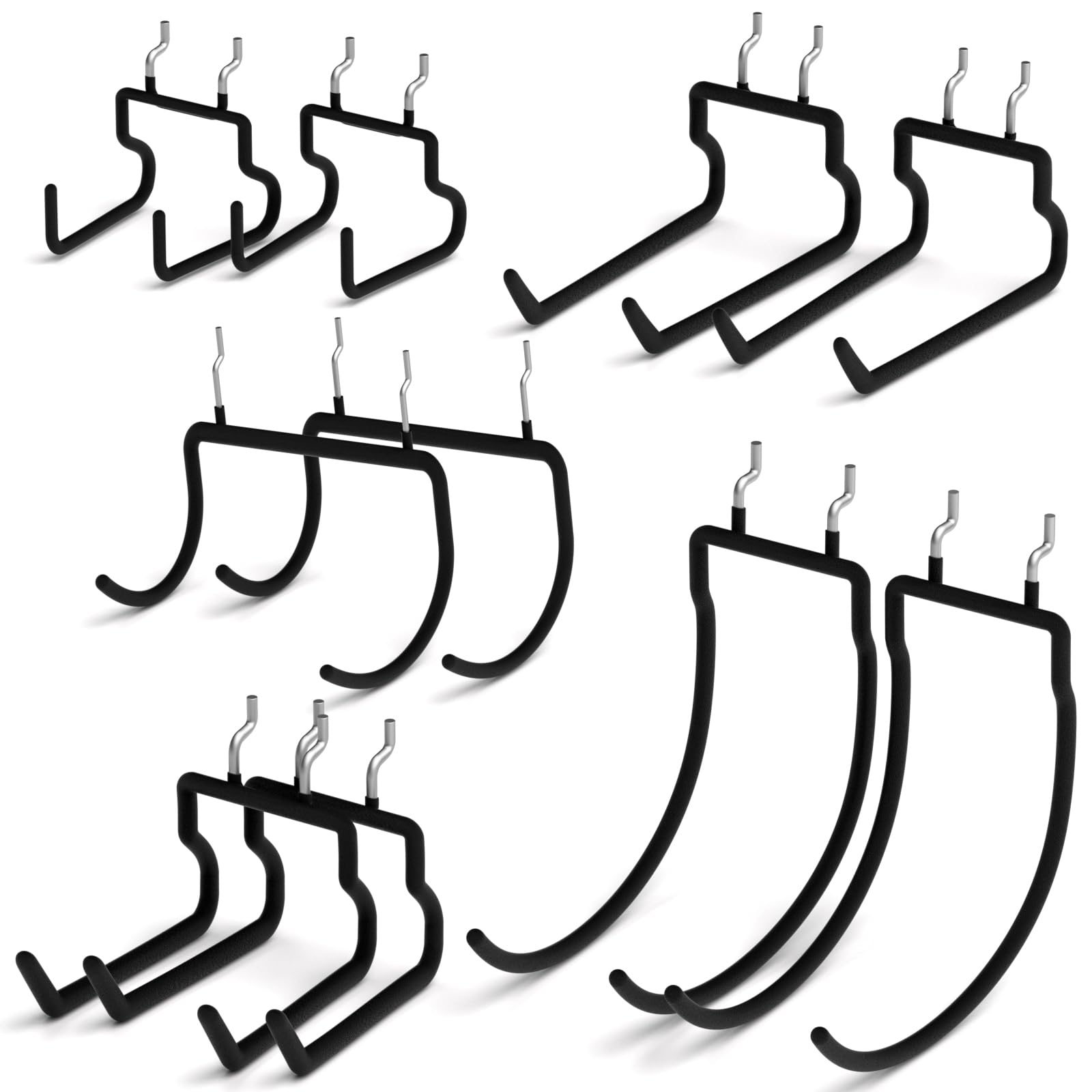 Photo 1 of INCLY 10 Pack Heavy Duty Pegboard Hooks, 1/4" Pegboard Drill Holder Tool Utility Hooks, Peg Board Tool Hangers Accessories for Hanging Power Tools, Drill, Hammer, Workbench, Garage