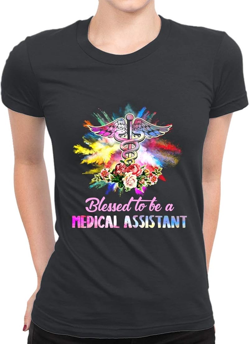 Women Medical Assistant T Shirts Blessed to Be A Medical Assistant Tees