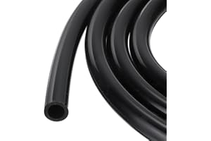 Rebower 6.6ft 3/4" ID x 1" OD Silicone Tubing Black Industrial Plastic Tubing Pure Silicone Hoses for Pump Siphoning Draining Irrigation Brewing