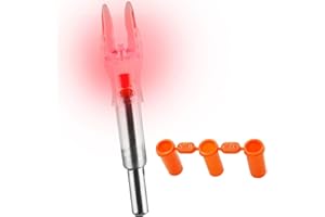 Ellen Archery 6-Pack X Lighted Nock Universal LED S Nock Fit Arrows .204 .233 .244 .246 Inside Diameter Automatically Bowstring Screwdriver Included