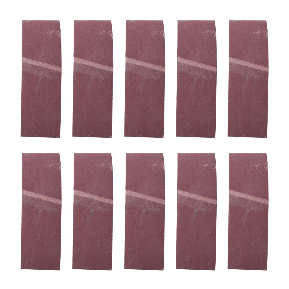10pcs Abrasive Sander Belts 610x100mm 180/240/320/400/600# Aluminium Oxide Sanding Belt for Wood Furniture Hardware(180#)