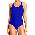 Tempt Me Women Athletic One Piece Swimsuits Sporty Racerback Bathing Suits Full Coverage Modest Swimwear