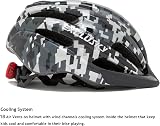 EXCLUSKY Kids Bike Helmet 50-57cm Adjustable 5-13 White Black Grid view 7