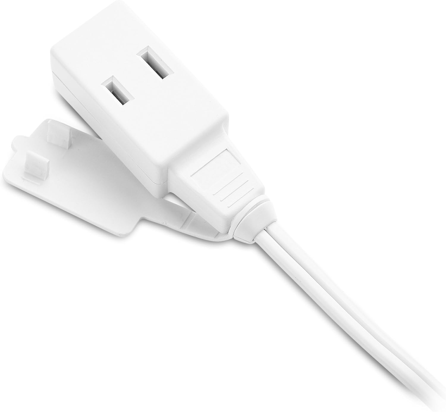 Cable Matters 2-Pack 16 AWG 2 Prong Extension Cord (3 Outlet Extension Cord) with Tamper Guard White in 6 Feet: Home Improvement