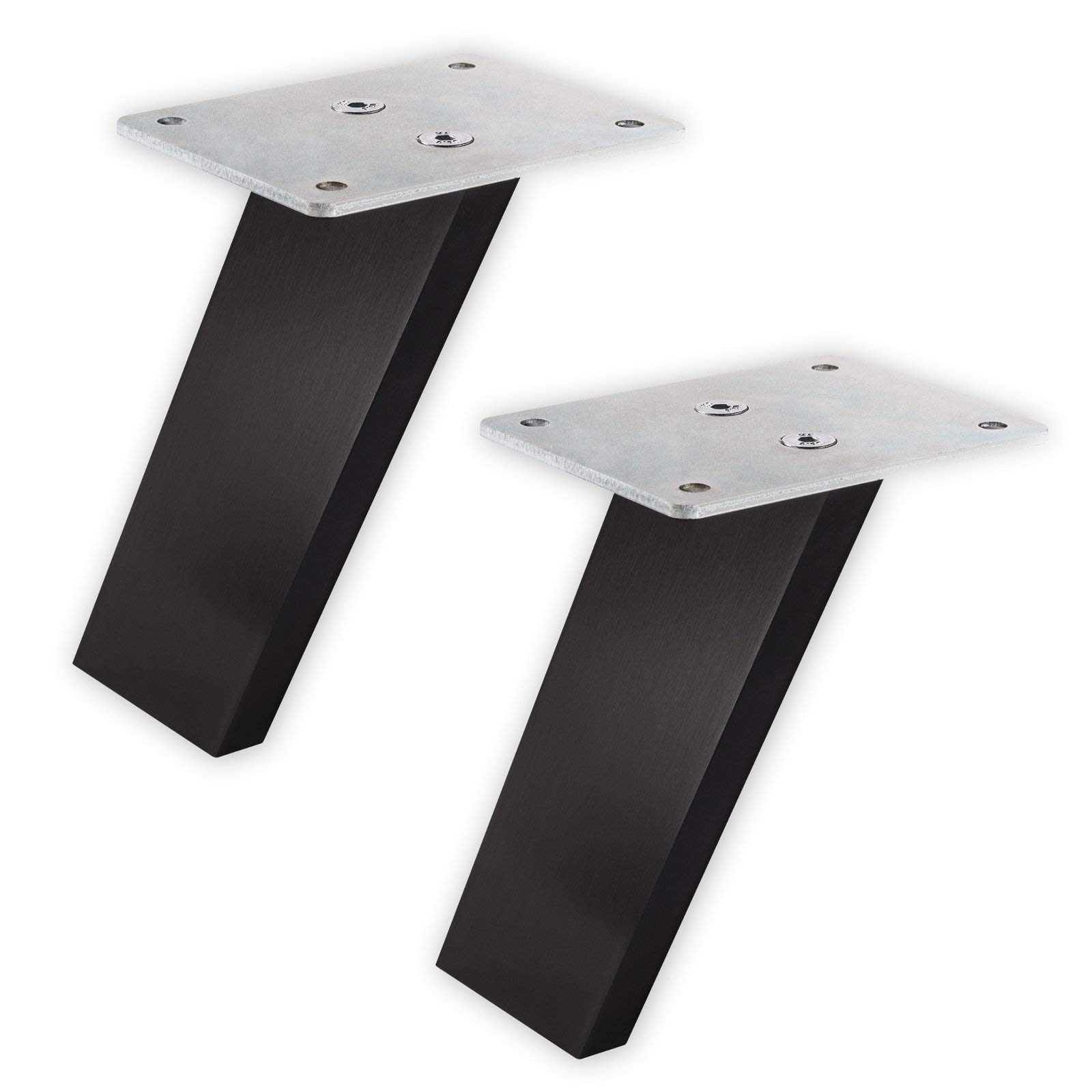1 Pair (2 Pieces) SO-TECH® Bar Console Legs “Counter” - Design Meets Functionality – Black Anodized fine Polished