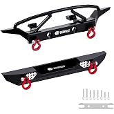 TCRC Aluminum Front and Rear Bumpers Set for 1/24 RC Axial SCX24 Jeep JT Gladiator Upgrades