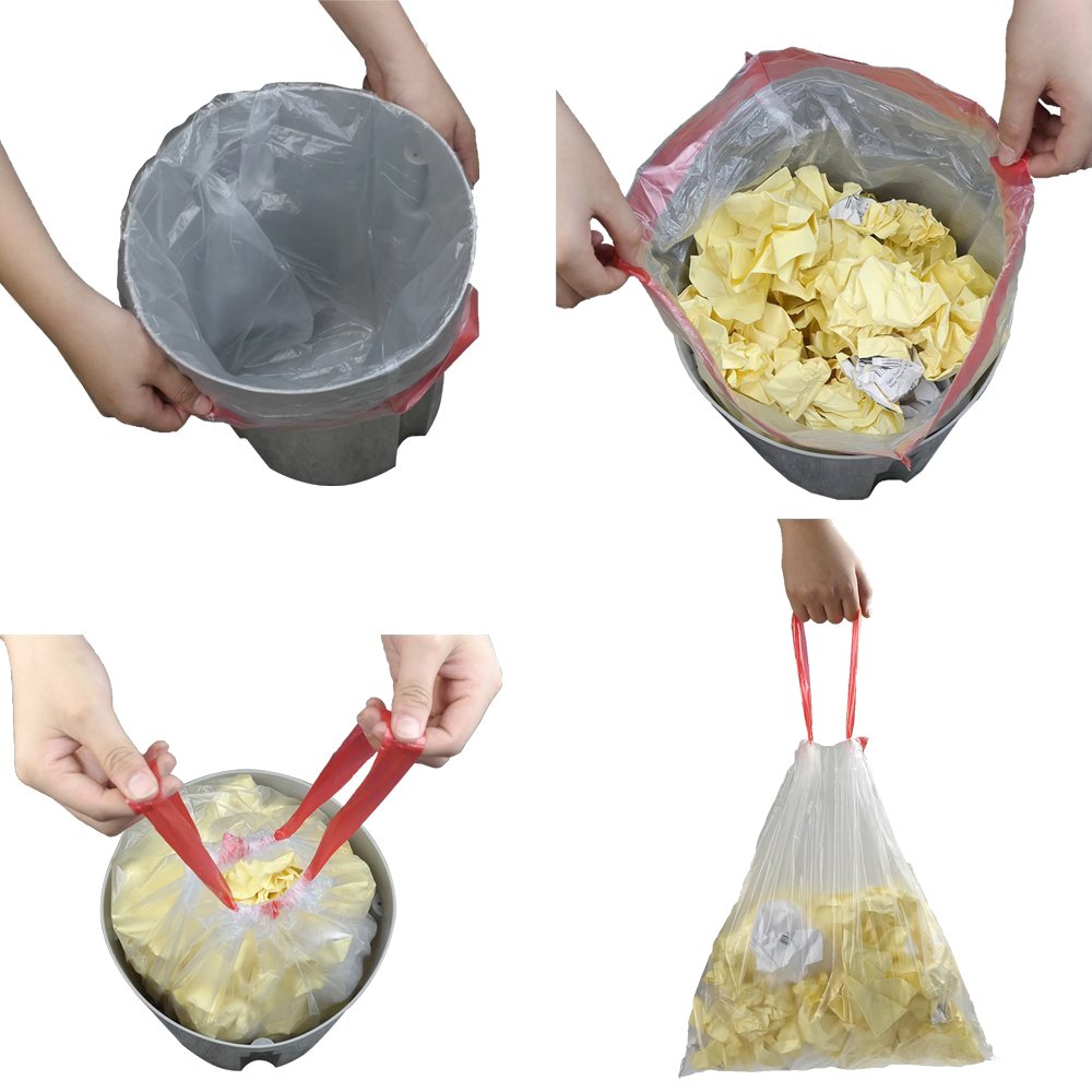 Lot De 3 Sacs Transparents Avec Cordon - Sac De Sport Imperméable, Rangement Gym, Voyage - 34x43cm
