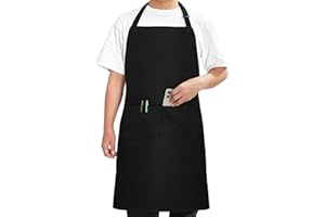 Syntus Chef Apron for Men Women Kitchen Cooking Apron with PocketsAdjustable Bib Aprons Stain Resistant