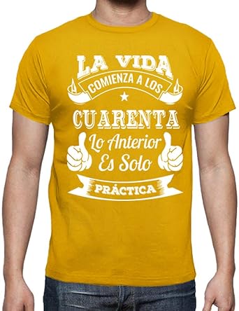 camiseta 40 años hombre amazon