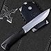 GrandWay Survival Tactical Knife - Survival Fixed Blade Knife - Best Outdoor Military Knives for Camping Bushcraft&Self Defense - Large Stainless Steel Blade Full Tang Handle Survival Knife 2785 U-PQ
