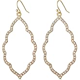 Simulated Diamond Dangle Earrings for Women - Cubic Zirconia Crystal Long Dangling Earrings - Hypoallergenic and Safe for Sensitive Ears