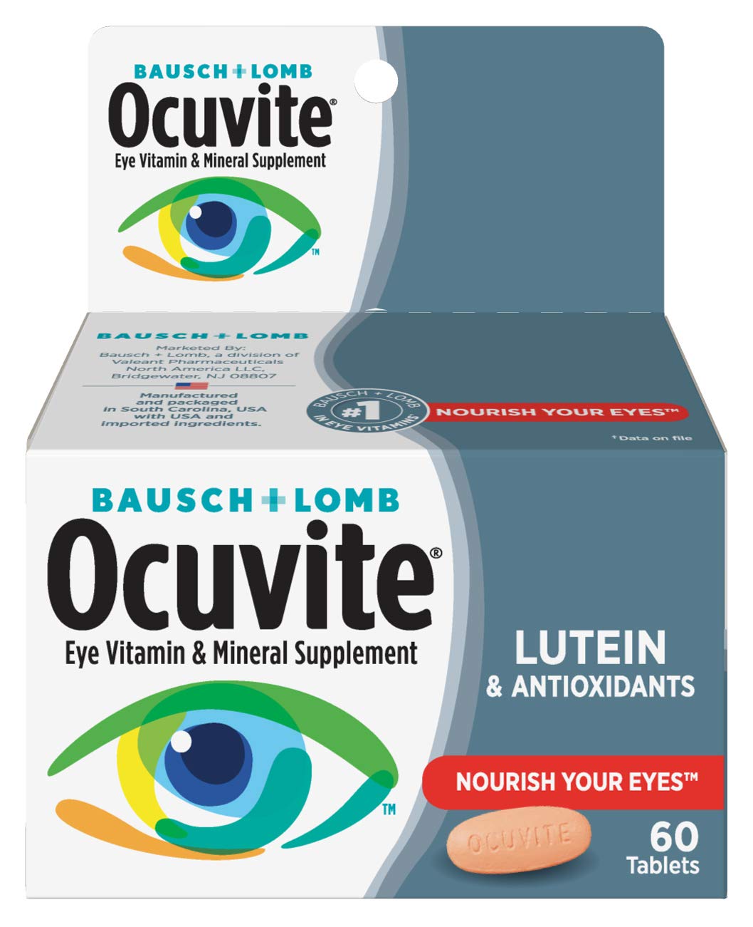 2 Ocuvite Multivitamin with Lutein Tablet 120 ct Total Exp 12/2019
