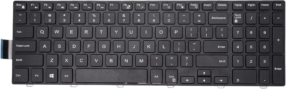 cigemay Replacement Keyboard for DELL 15 3000/5000/17-5000 101 Keys ABS