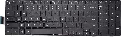 cigemay Replacement Keyboard for DELL 15 3000/5000/17-5000 101 Keys ABS