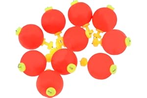 10pcs EVA Foam Fishing Floats Foam Fishing Bobbers, Bobbers Snap-On Push Button Round Floats, Bobber Float Set (0.95 inch)