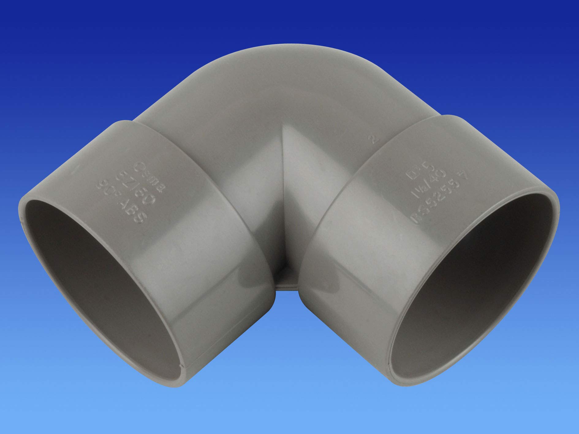 Pack of 2 x 5Z160 40MM Knuckle Bend 90 DEG Grey ABS