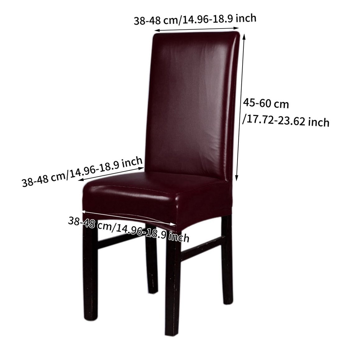 Zhaoke Funda de piel sintética para silla de comedor talla única piel