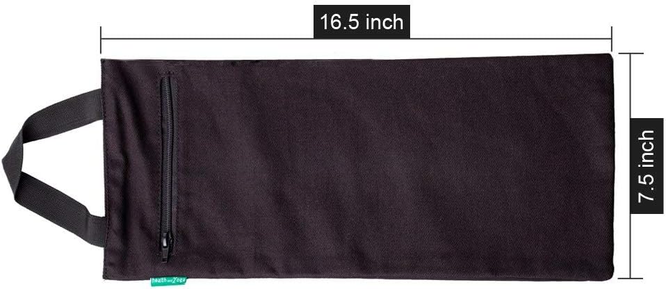 HEALTHANDYOGA(TM Yoga Sand Bags - Double Bag with Inner Waterproof Bag- Prop for Adding Weight and Support (Purple) - Image 3