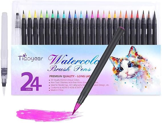 Amazon Com Tiaoyeer Juego De Rotuladores De Acuarela