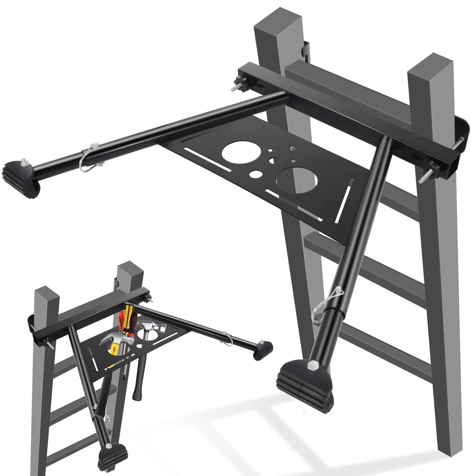 Photo 1 of Ladder Stabilizer, Extended Ladder Stabilizer for Roof Gutter, Wall Ladder Standoff, Aviation Grade Aluminium Ladder Accessory Safety Stability Easy Use, Adjustable Length 17-29"