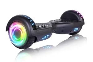 SISIGAD Scooters for Kids Ages 7-12, with Built-in Bluetooth Speaker and 6.5" Colorful Lights Wheels, Safety Certified Self Balancing Scooter