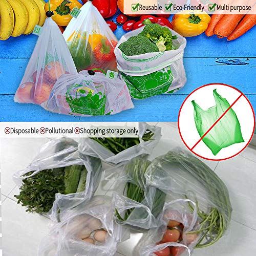Reusable Produce Bag,BB Brotrade See Through 9 Packs Washable Premium