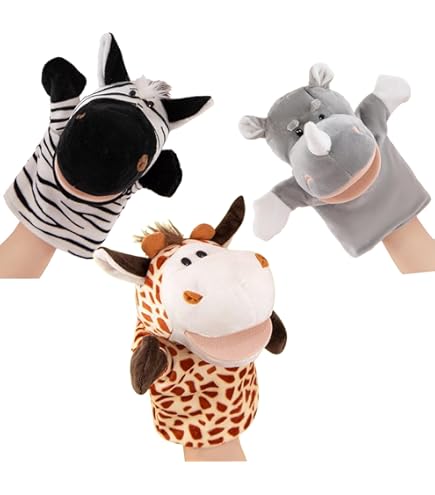 Títeres Contar Historias Interactivo Títeres De Mano Familiares Para Niños - Set Con Varios Personajes, Boca Móvil, Tela De Felpa Marionetas Felpa Niños