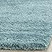 SAFAVIEH Milan Shag Collection Accent Rug - 3' x 5', Aqua Blue, Solid Design, Non-Shedding & Easy Care, 2-inch Thick Ideal for High Traffic Areas in Entryway, Living Room, Bedroom (SG180-6060)