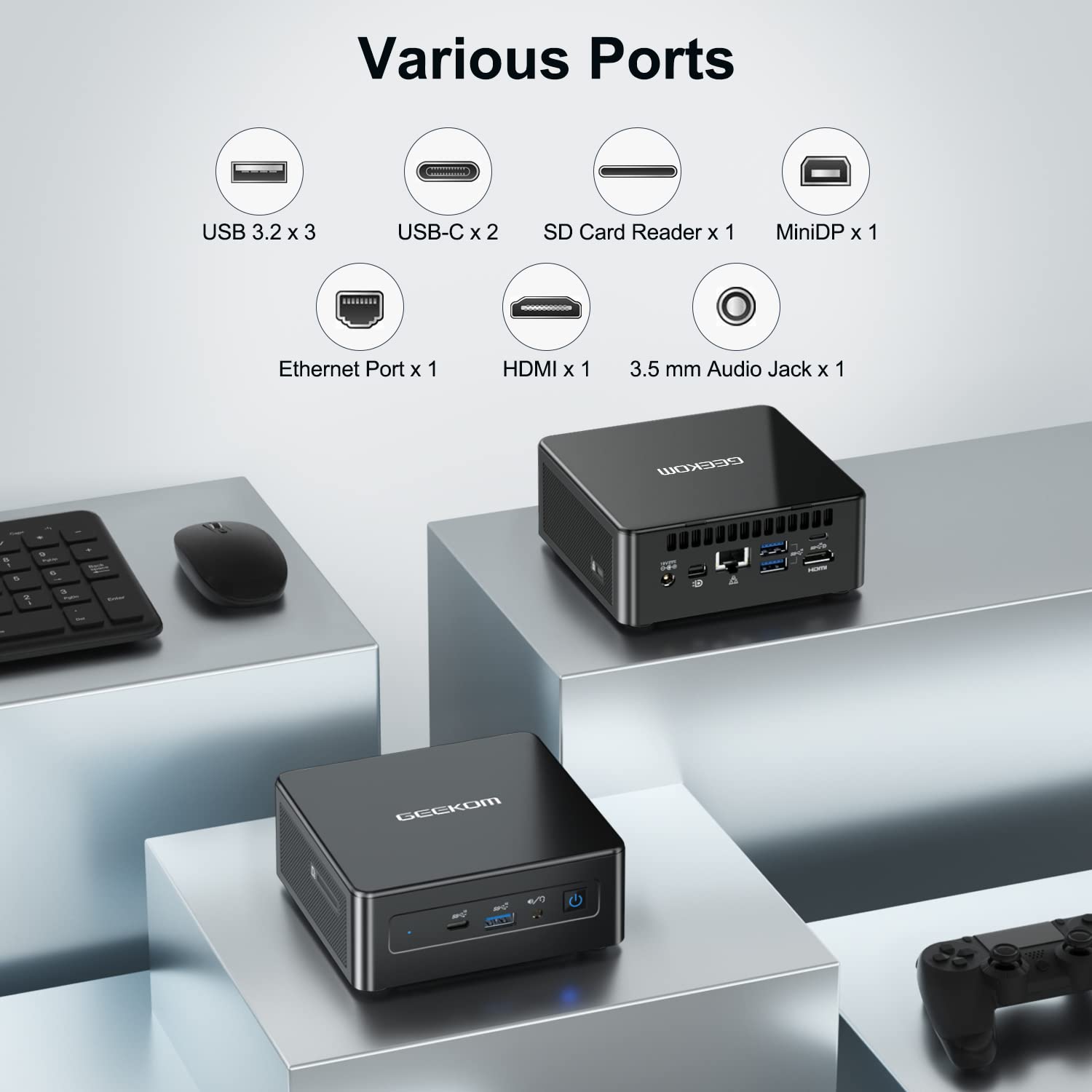 GEEKOM Mini PC, Mini IT8 SE Mini Computer with i3-8109U(Up to 3.6 GHz), 8GB Dual DDR4 256G SSD Windows 11 Pro Small Desktop Computer, Support 4K UHD, Dual WiFi, BT, HDMI for Office/Study/Home