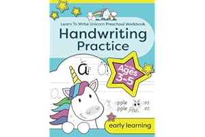 Handwriting Practice For Kids. Learn To Write Unicorn Preschool Workbook: Kindergarten learning activities & letter tracing for kids ages 3-5