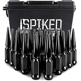 Mishimoto Spiked Lug Nuts, M14x1.5, 24-PC Set, Black