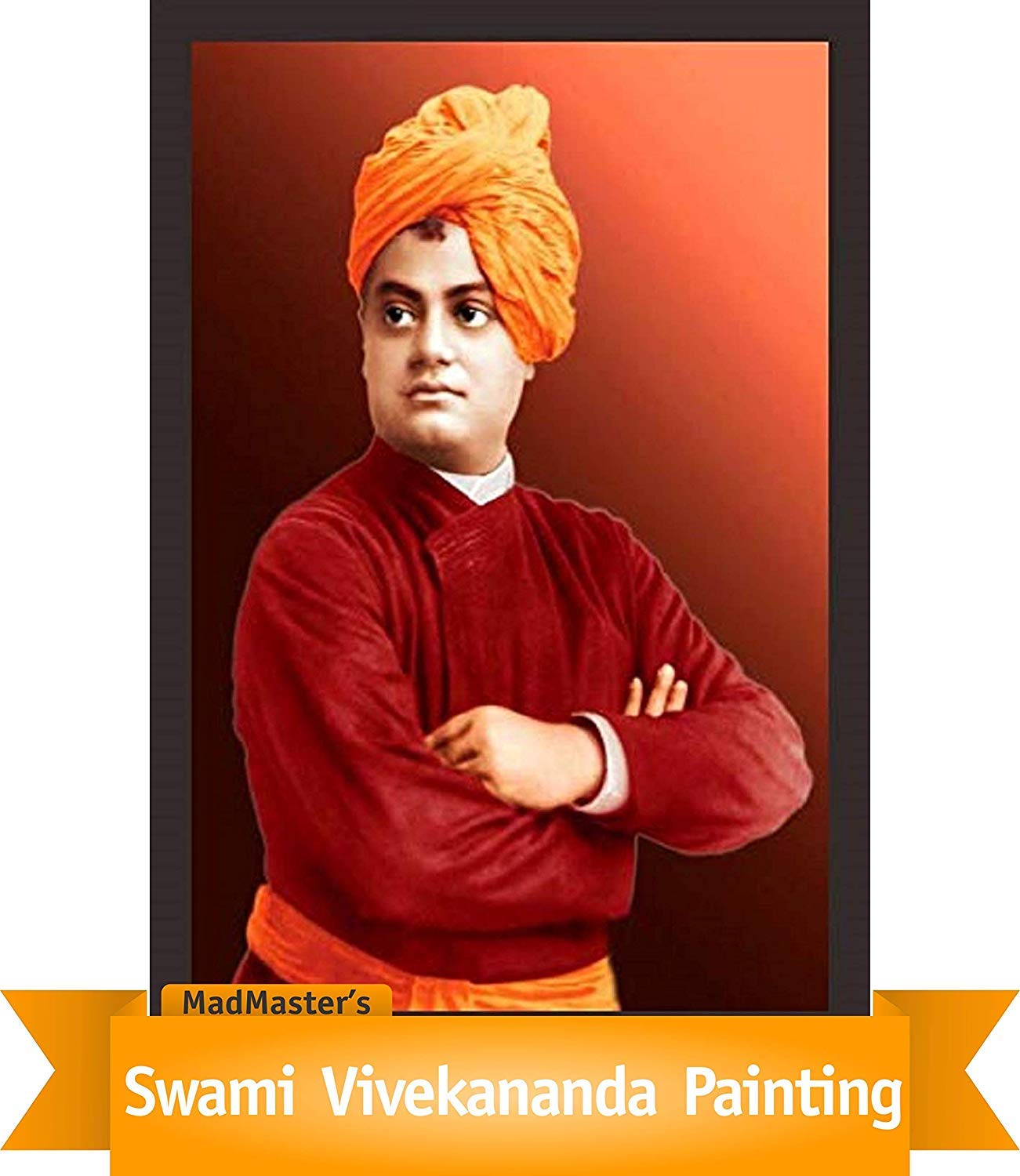Mad Masters Paper Swami Vivekananda Painting With Frame 18 X 12