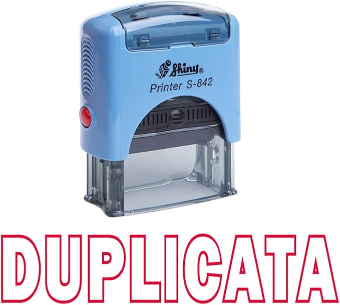 Stamp DUPLICATA autoencrage caoutchouc Bureau Brillant personnalisée