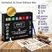 A Frame Chalkboard with Chalk Markers by HBCY Creations: 40x20 Solid Wood A-Frame Sign Gray Double-Sided Magentic Menu Board, Deluxe Set Includes 8 Chalk Markers, 10 Stencils, 2 Magnets