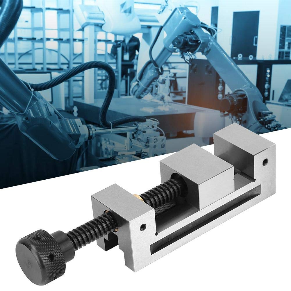 CNC Machine Vise, QGG50 High Precision Machine Vise CNC Workholding Tool for Surface Grinding Milling, Silver - Image 4