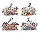 Weixinbuy Women's Lady Nation Embroidered Purse Retro Clutch Bag Shoulder Bag Crossbody Messenger (Silver)