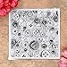Kwan Crafts 4 Sheets Different Style Rose Honeycomb Background Clear Stamps for Card Making Decoration and DIY Scrapbooking