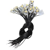 20 Ampoules LED Pré-câblées 1.8mm - 12-18V - Pour Modélisme, Décoration