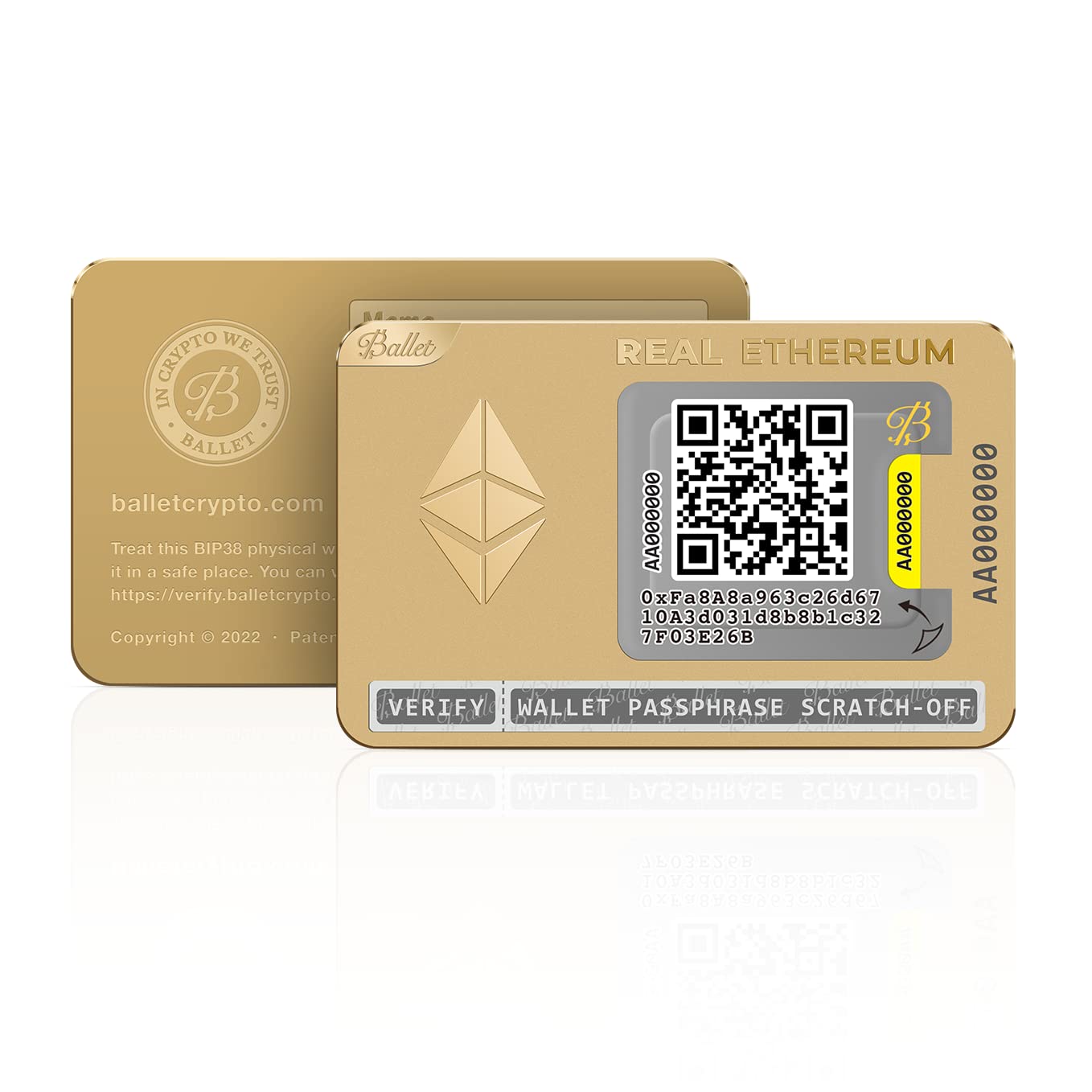 Physical Bitcoin Wallet Ballet Crypto Cold Storage Card - With NFT Support Ballet  Cryptocurrency Cold Storage