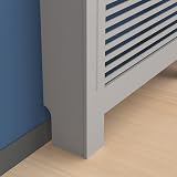 FATIVO Radiator Cover 92cm Height Grey MDF Wooden Cabinet view 4