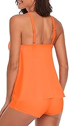Omichic Women's Loose Tankini Top with Boyshorts