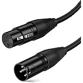 CableCreation XLR Cable, 10FT 3PIN XLR Male to Female Balanced Microphone Cable for Recording Applications,Mixers,Speaker Systems and Other XLR Audio Equipment,Black