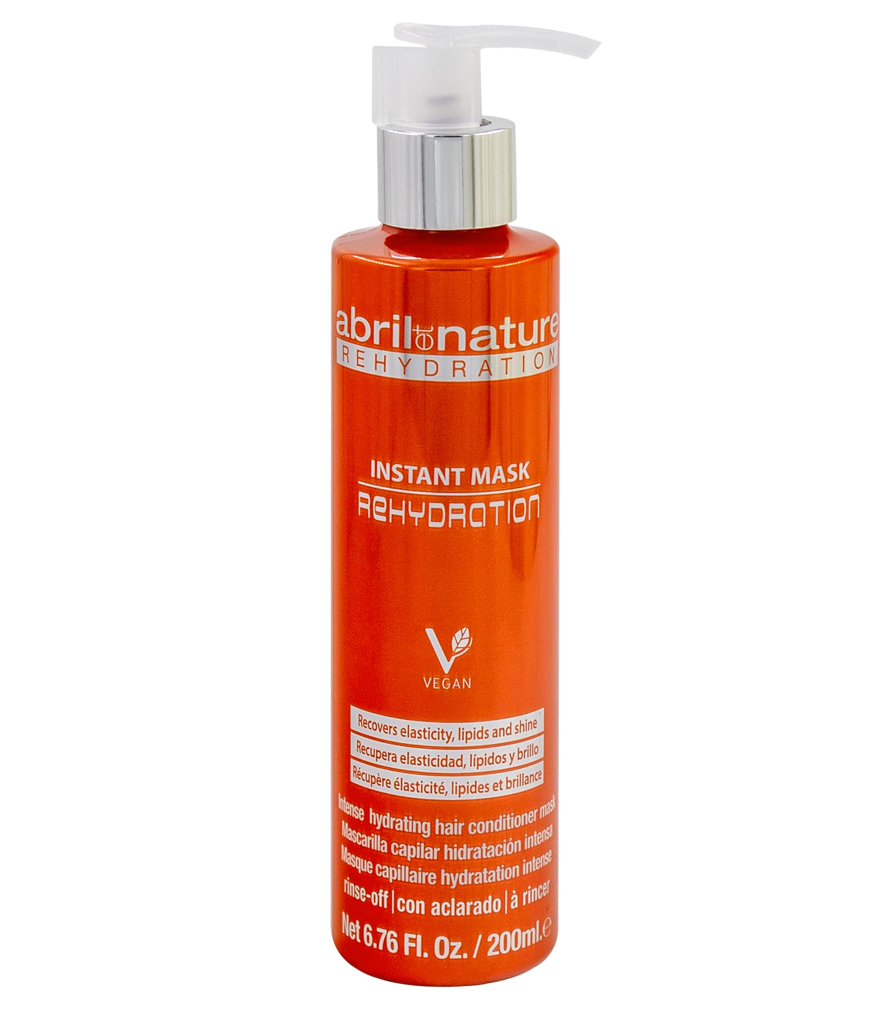 abril et nature - Rehydration Hair Mask - Maximum Hydration for Dry Hair - Returns Flexibility and Healthy Appearance - Professional Hairdressing Treatment - 200 ml